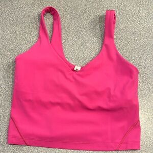 Lululemon align crop tank size 6 hot pink
